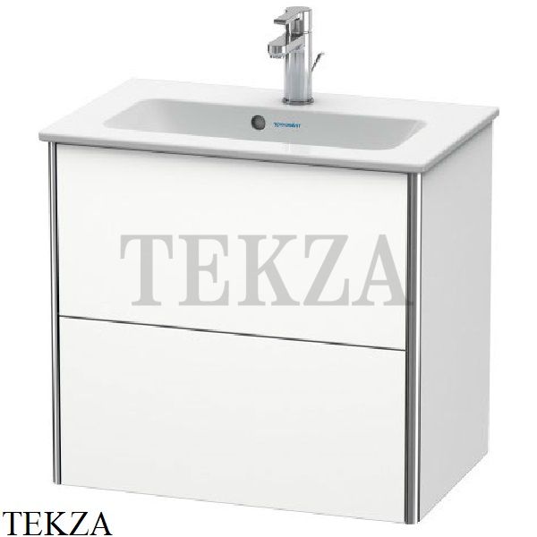 Duravit XSquare Тумба подвесная под раковину XS416501818, 2 выдвижных ящика, белый матовый