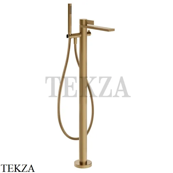 Gessi Inverso RIGATO Смеситель для ванны напольный, внешняя часть 73528-726, Warm Bronze Br