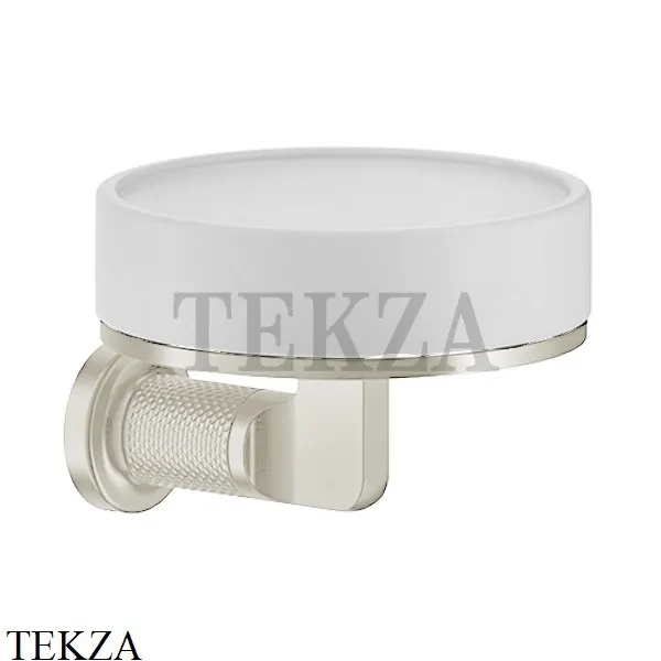 Gessi INCISO accessories Мыльница настенная, композит белый 58501-720, Nickel PVD