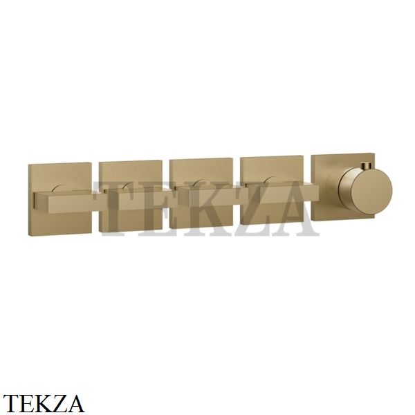 Gessi Rettangolo shower Термостат на 4 потока, внешняя часть 44338-726, Warm Bronze Br