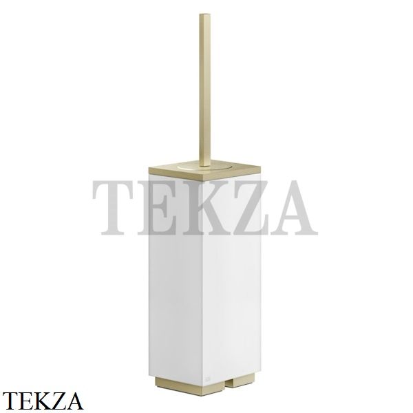 Gessi Rettangolo Ёршик напольный, композит белый 20843-727, Brushed Brass