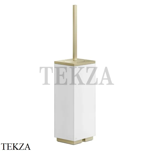 Gessi Rettangolo Ёршик напольный, композит белый 20843-727, Brushed Brass