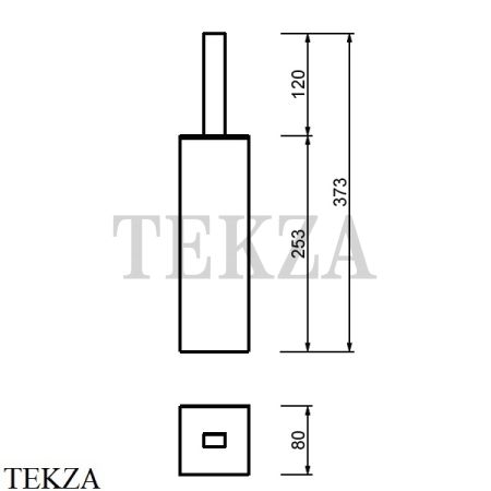 Fantini Linea Ершик туалетный напольный 92137746, Черный матовый