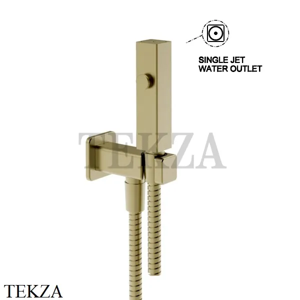 Gessi Rettangolo Гидроёршик настенный на 1/2" 33823-727, Brushed Brass PVD