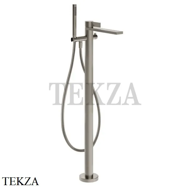 Gessi Inverso RIGATO Смеситель для ванны напольный, внешняя часть 73528-149, Finox Brushed Nickel