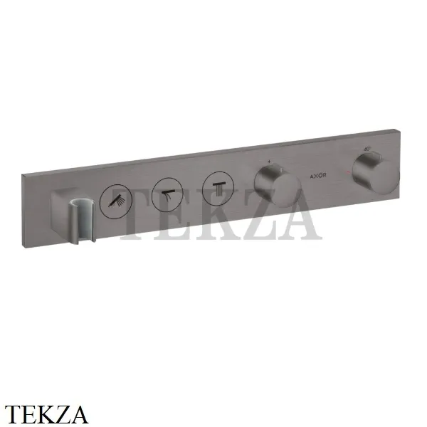 Axor ShowerSelect Термостат для 3 потребителей, внешняя часть 18356340, Brushed Black Chrome