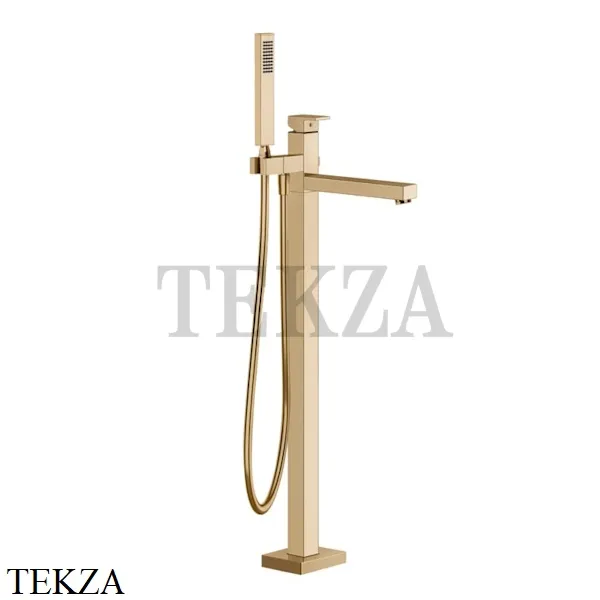 Gessi Rettangolo Смеситель для ванны напольный, внешняя часть 24961-735, Warm Bronze PVD