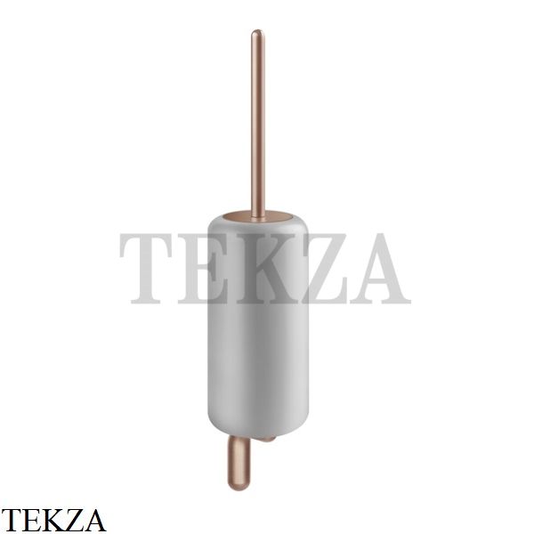 Gessi Goccia Туалетный ёршик настенный, белая керамика 38019-125, Copper Brushed