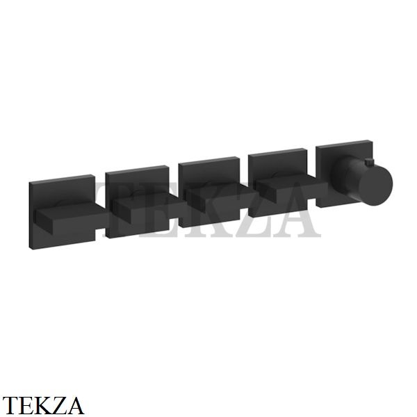 Gessi Rettangolo shower Термостат на 4 потока, внешняя часть 44338-299, Black XL