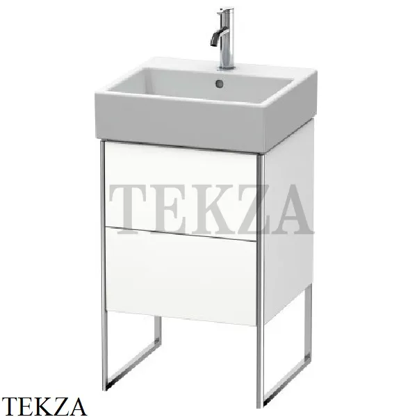 Duravit XSquare Тумба напольная под раковину XS447201818, 2 выдвижных ящика, белый матовый