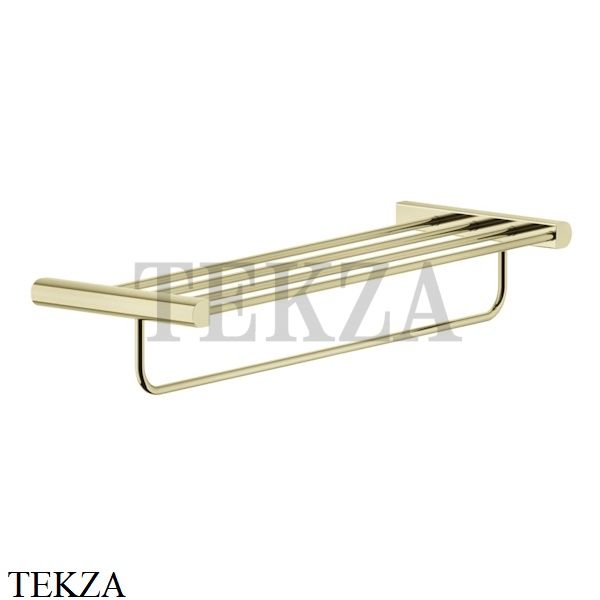 Gessi RILIEVO Держатель для полотенец с полкой 59407-710, Brass PVD