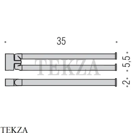 Colombo Lulu Полотенцедержатель двойной B6212, хром глянец