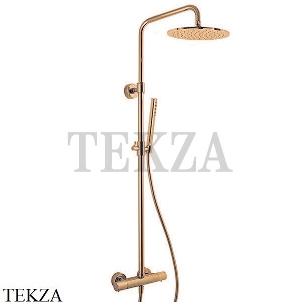 FIMA Carlo Frattini Душевая колонна с термостатом, верхний душ 250 F4285/R256ZS, Brushed Amber Bronze