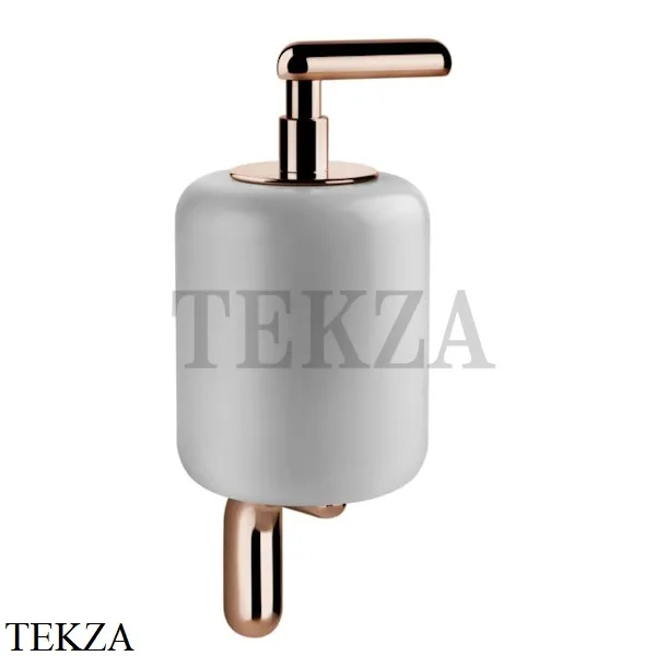 Gessi Goccia Дозатор для жидкого мыла, белая керамика 38013-123, Copper глянец