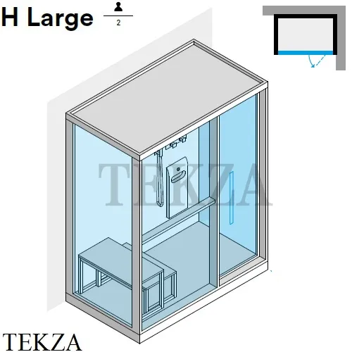 Effegibi H Large Хаммам с душем кабина в угол справа, дверь справа LO80010006