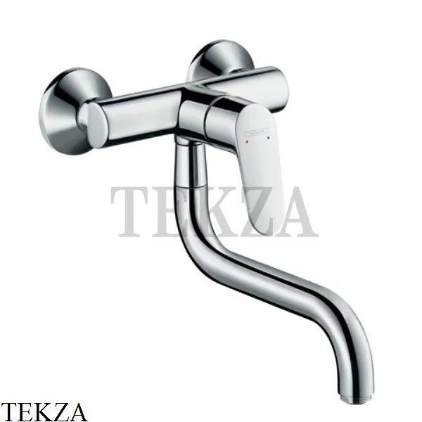 Hansgrohe Focus 320 Смеситель для кухни однорычажный настенный 31825000,, хром глянец