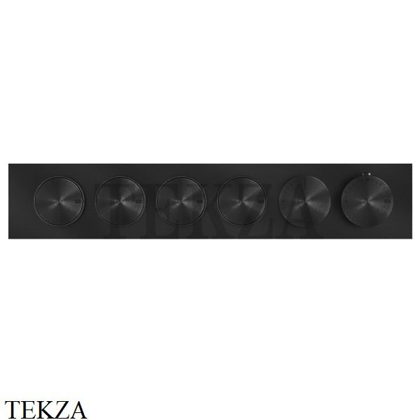 Gessi Origini ACCENT Термостат для душа 4 потока с кнопками, внешняя часть 66226-299, Black XL