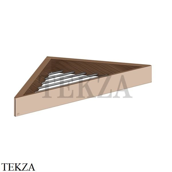 Gessi Rettangolo Угловая решетка-полка в душевую зону 20861-030, Copper глянец PVD