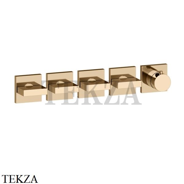 Gessi Rettangolo shower Термостат на 4 потока, внешняя часть 44338-735, Warm Bronze