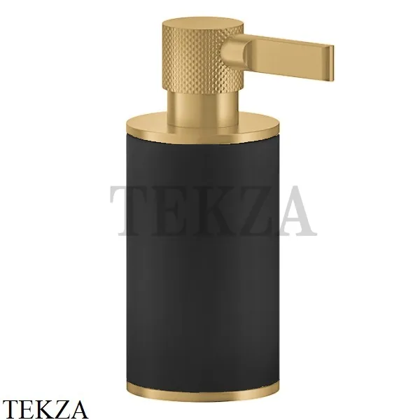 Gessi INCISO accessories Дозатор настольный для жидкого мыла, черный 58538-727, Brushed Brass