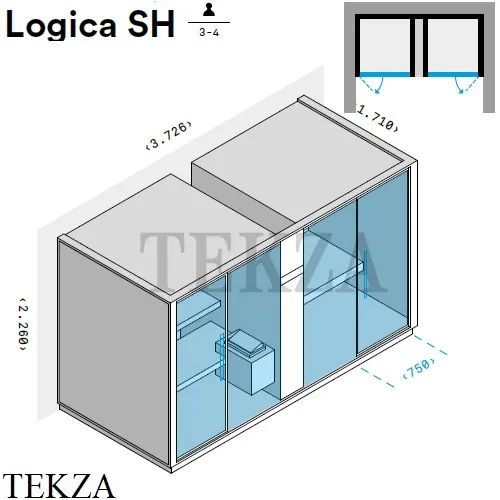 Effegibi LOGICA SH Комплекс сауна-хаммам в нишу LO40010005