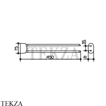 Keuco Elegance Держатель для полотенца двойной 11618010000, хром глянец