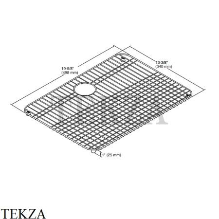 Kohler Alcott Решетка для кухонной мойки K-6005-ST, нержавеющая сталь