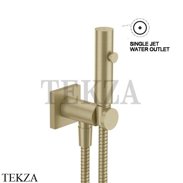 Gessi RILIEVO Гидроёршик настенный на 1/2" 59151-727, Brushed Brass PVD