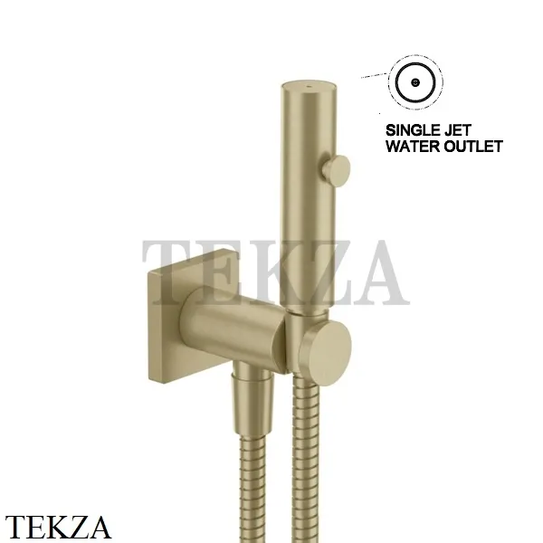 Gessi RILIEVO Гидроёршик настенный на 1/2" 59151-727, Brushed Brass PVD