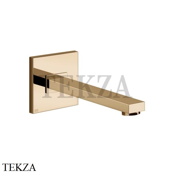 Gessi Rettangolo Излив для раковины настенный 20,7 см 20114-735, Warm Bronze