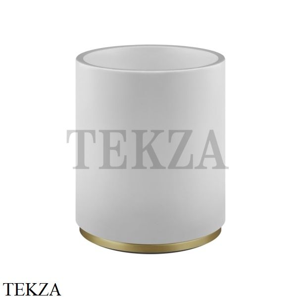 Gessi ANELLO Корзина для мусора, композит белый 45590-727, Brushed Brass