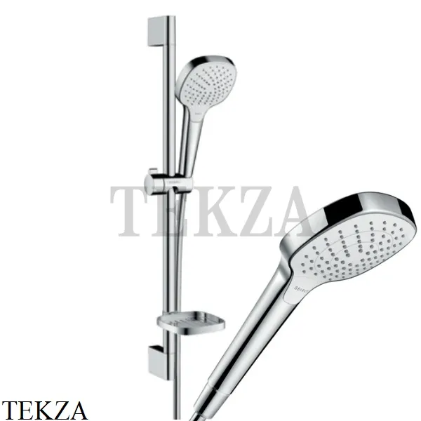 Hansgrohe Croma Select E Vario 3 jet Душевой набор с мыльницей 26586400, хром глянец-белый