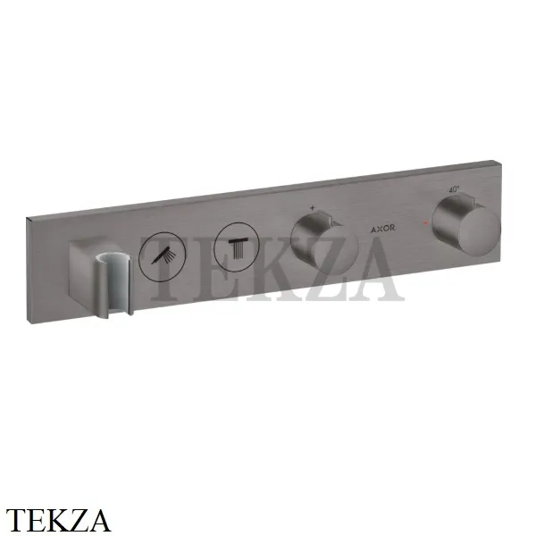 Axor ShowerSelect Термостат для 2 потребителей, внешняя часть 18355340, Brushed Black Chrome