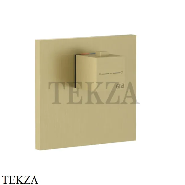 Gessi RETTANGOLO SHOWER Термостат для душа, внешняя часть 43252-727, Brushed Brass PVD