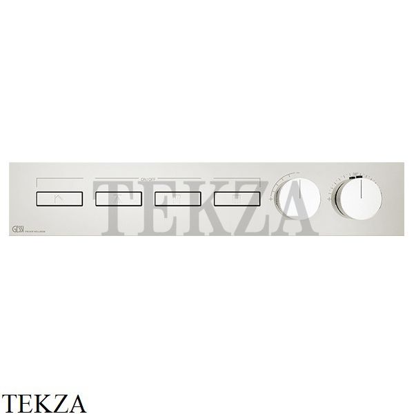 Gessi HI-FI Термостатический смеситель на 4 потока, внешняя часть 63016-720, Nickel PVD