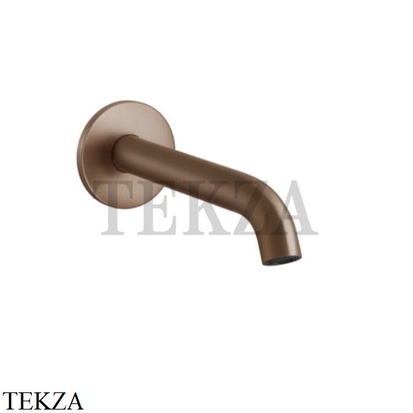 Gessi 316 FLESSA Излив для раковины настенный средней длины 54010-708, Copper Brushed