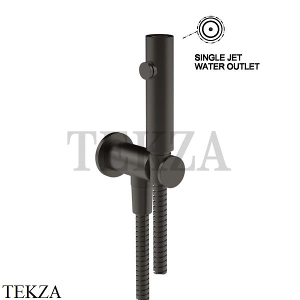 Gessi Total look Гидроёршик настенный на 1/2" 45121-707, Black Metal Brushed