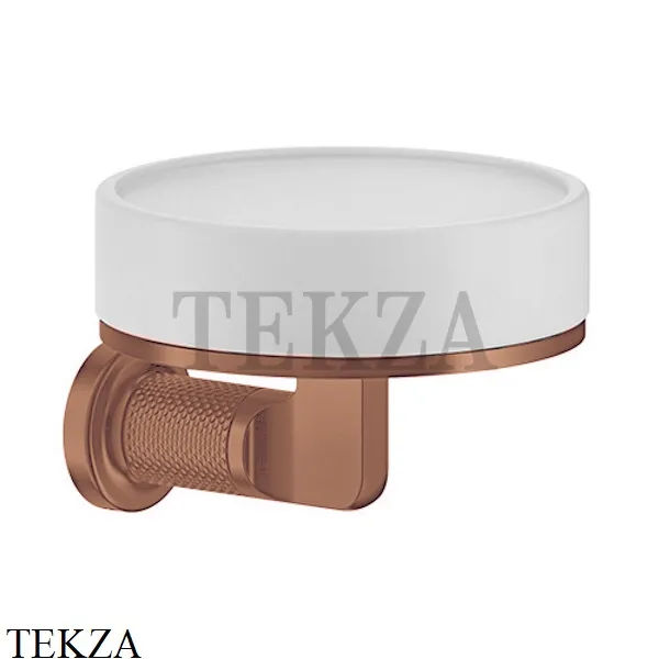 Gessi INCISO accessories Мыльница настенная, композит белый 58501-708, Copper Brushed