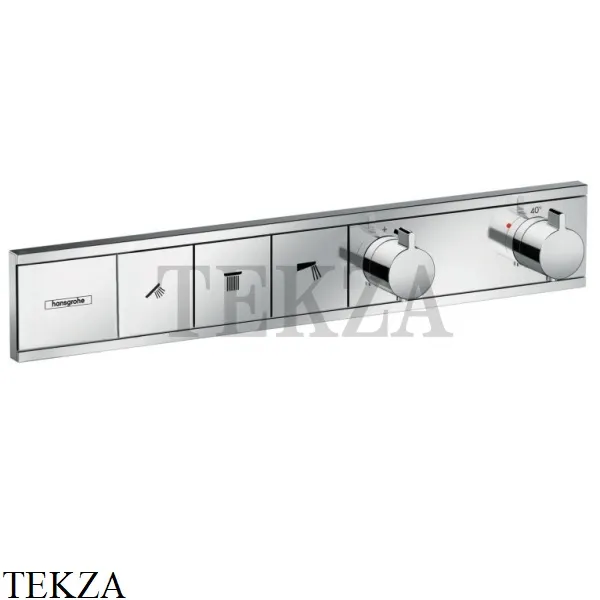 Hansgrohe RainSelect Термостатический модуль, 3 потока 15381000, внешняя часть, хром глянец