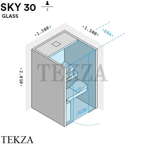 Effegibi SKY GLASS 30 Сауна домашняя финская или BIO SA55210027