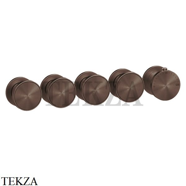 Gessi Origini WARM Термостат для душа 4 потока, внешняя часть 66338-845, Dark Bronze