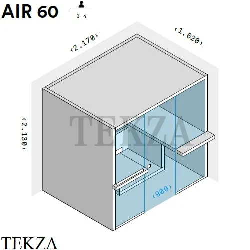 Effegibi AIR 60 Сауна домашняя финская или BIO осина натуральная SA90600001