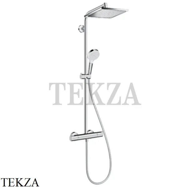 Hansgrohe Crometta E 240 1jet Showerpipe Душевая колонна с термостатом 27271000, хром глянец