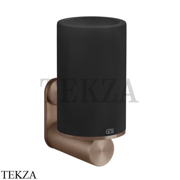 Gessi 316 ACCESSORIES Стакан для зубных щеток настенный, композит черный 54708-708, Copper Brushed