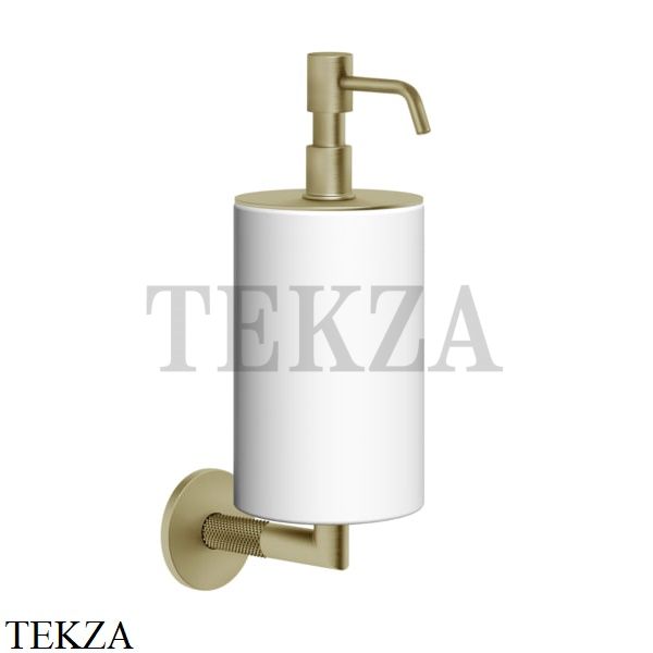 Gessi ANELLO Дозатор для жидкого мыла настенный, композит белый 63713-727, Brushed Brass