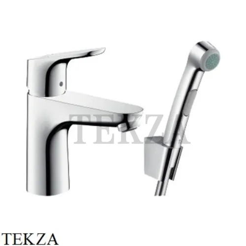 Hansgrohe Focus Смеситель для раковины с гигиеническим душем 31927000, хром глянец