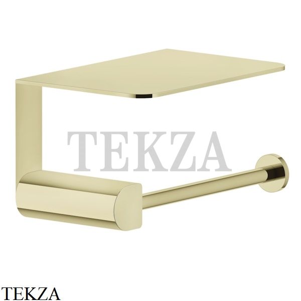 Gessi RILIEVO Держатель для туалетной бумаги с крышкой-полкой 59449-710, Brass PVD