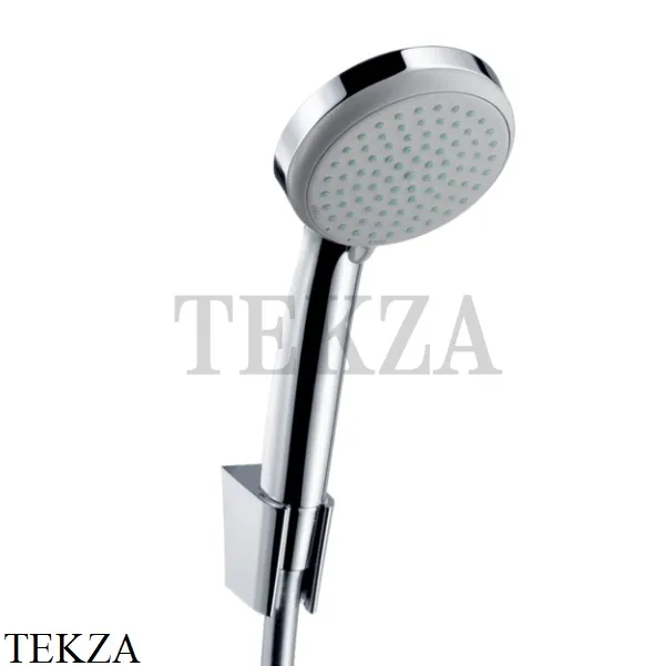 Hansgrohe Croma 100 Vario 3 jet Ручной душ с креплением и шлангом 27594000, хром глянец