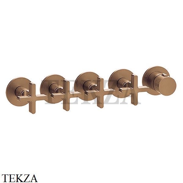 Gessi INCISO SHOWER Термостатический смеситель, 4 потока, внешняя часть 58438-726, Warm Bronze Br