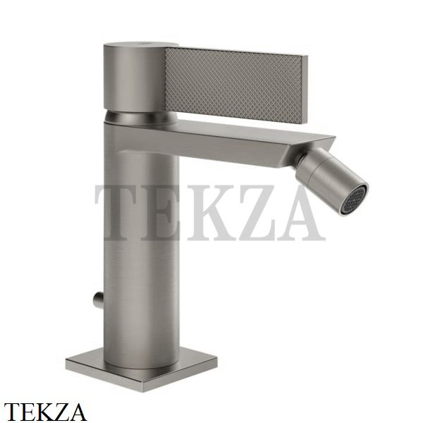 Gessi Inverso Diamantato Смеситель для биде, с донным клапаном 73607-149, Finox Brushed Nickel